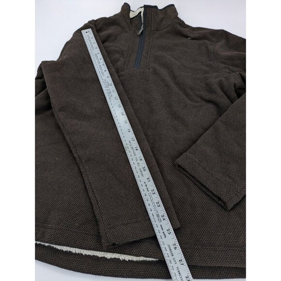 Orvis Sweater Mens Extra Large Brown Pullover 1/4 Quarter Zip Preppy XL - Picture 4 of 8